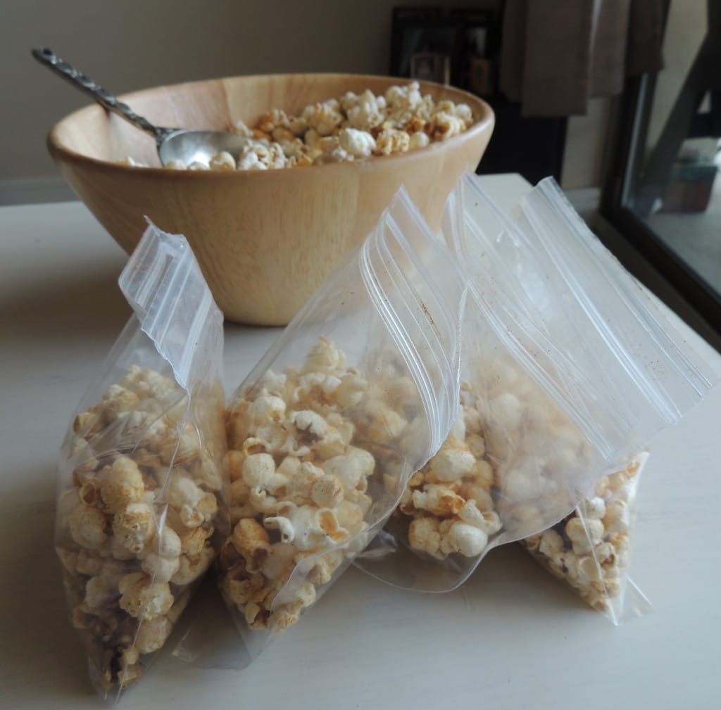 spiced popcorn baggies