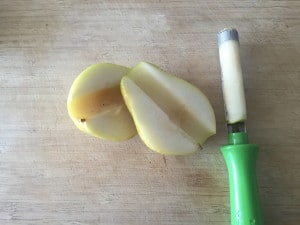 pear, cored
