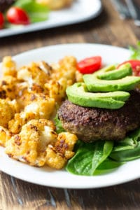 Bison Hamburger Recipe, Roasted Cauliflower