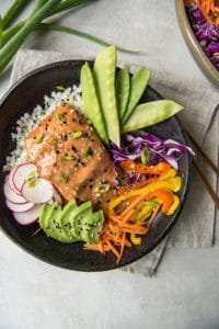 Salmon Bowl with Homemade Teriyaki Sauce recipe