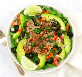 Slow Cooker Mexican Pork Salad (with Instant Pot Instructions!)