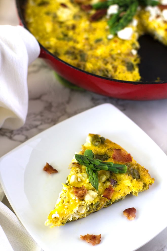 Asparagus, Bacon & Feta Spring Frittata