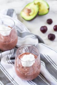 Avocado Mousse Recipe w/ Cherries
