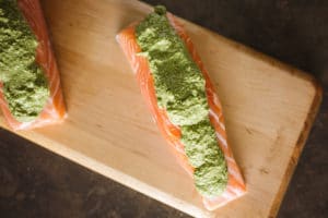 Saint Patrick's Day Recipe - cilantro pesto salmon
