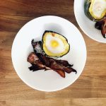 Eggs Baked in Acorn Squash Bacon