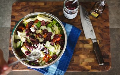 Greek Salad with Chicken and Greek Vinaigrette Recipe