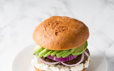 Mediterranean Lamb Burger (keto, gluten-free, paleo)