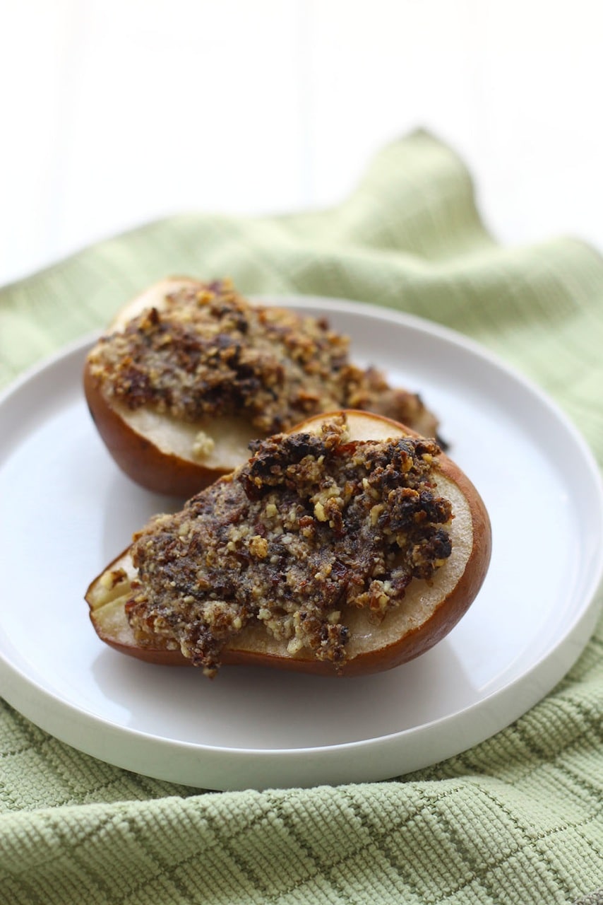 Cherry Pecan Baked Pears - Gluten Free & Paleo!