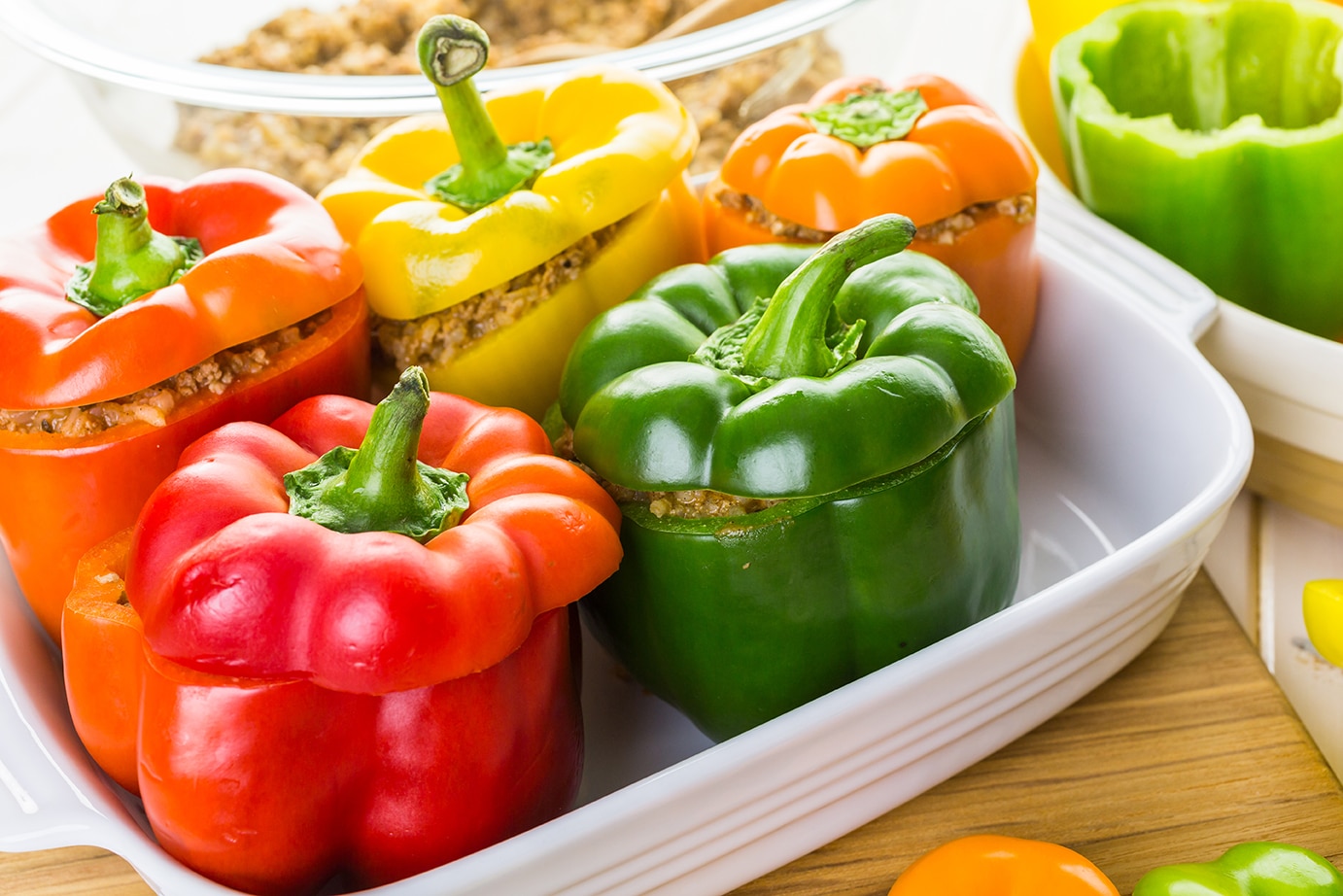 Paleo Stuffed Bell Peppers Mediterranean Style