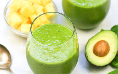 Healthy Tropical Green Smoothie Recipe for St. Patrick's Day