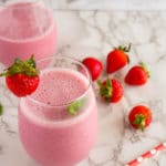 Simple Strawberry Smoothie with Mint
