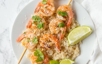 Grilled Coconut Shrimp with Lime