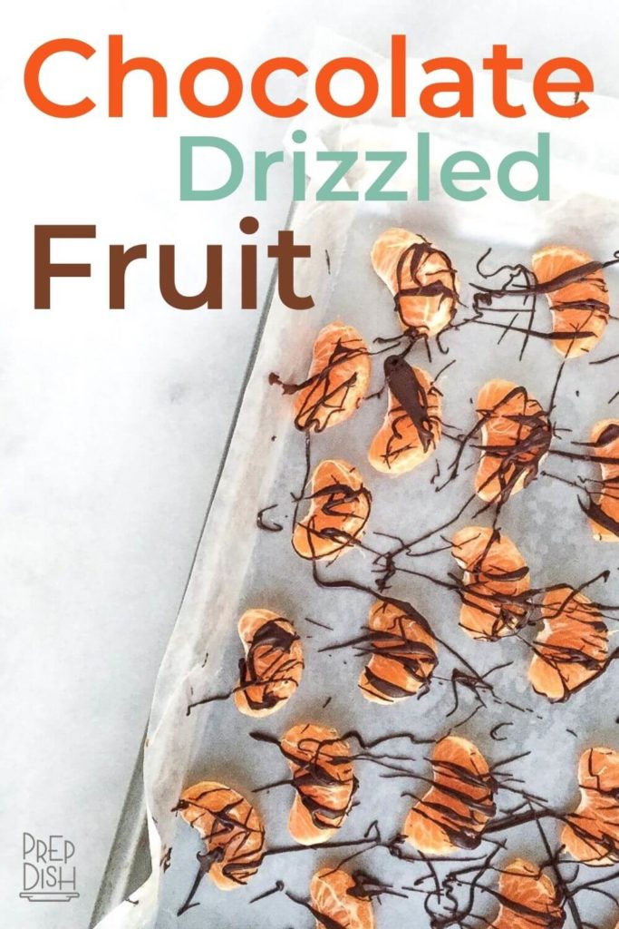 Chocolate Drizzled Fruit Healthy Fruit Dessert