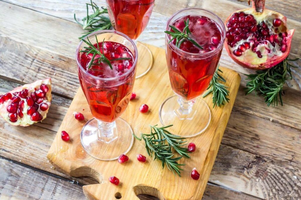 Pomegranate Cocktail with Rosemary