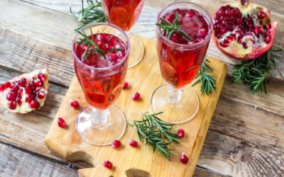 Simple Pomegranate Cocktail with Rosemary