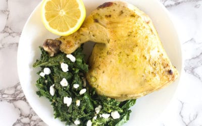 Parsley Chicken w/ Kale and Goat Cheese