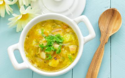 Vegetable Chowder with Almond Flour Biscuits