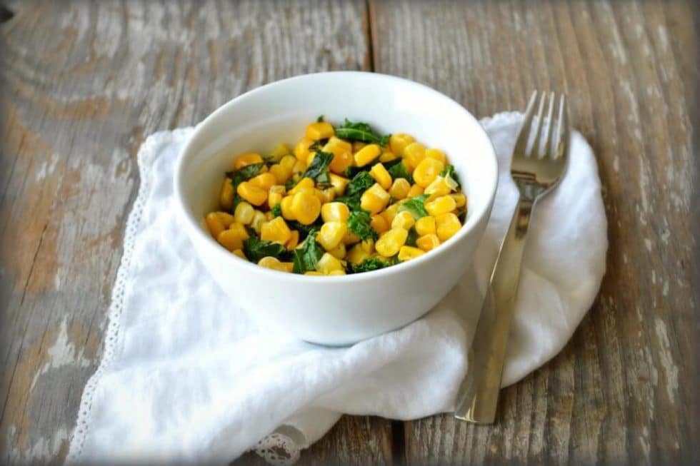 Herbed Corn & Kale The Best Frozen Kale Recipe!