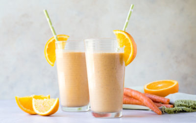 Orange Carrot Smoothie with Walnuts
