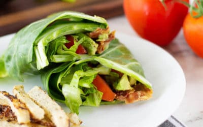 BLT Lettuce Wraps w/ Creamy Basil Dressing & Jicama Fries