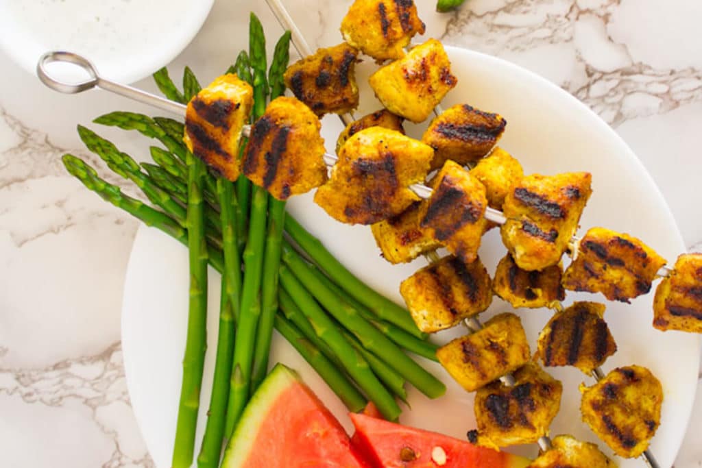 Grilled Curry Chicken Skewers