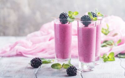 Mango-Blackberry-PB Smoothie 