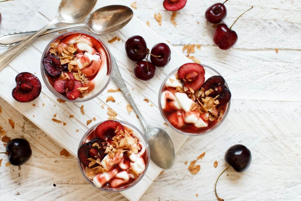 Mother's Day Yogurt Parfait with Cherries