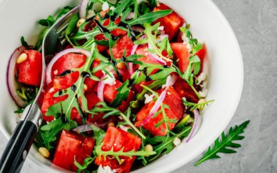 Watermelon, Feta & Arugula Salad