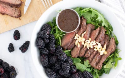 The Best Steak Salad Recipe – with Blackberries & Almonds!