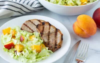 Simple Grilled Pork Recipe with Peach Summer Slaw