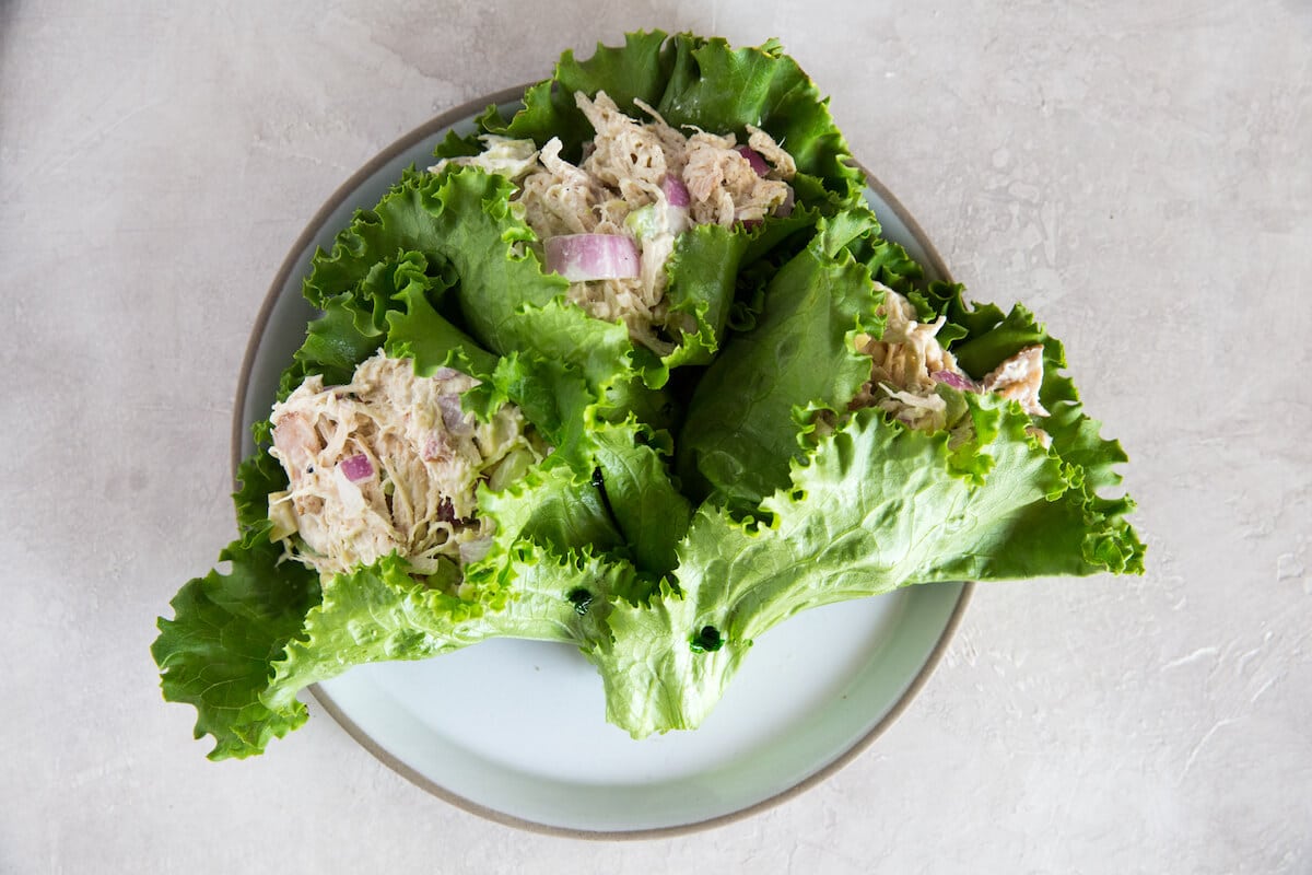 Chicken Salad Lettuce Wraps Gluten Free Paleo And Whole30 1833