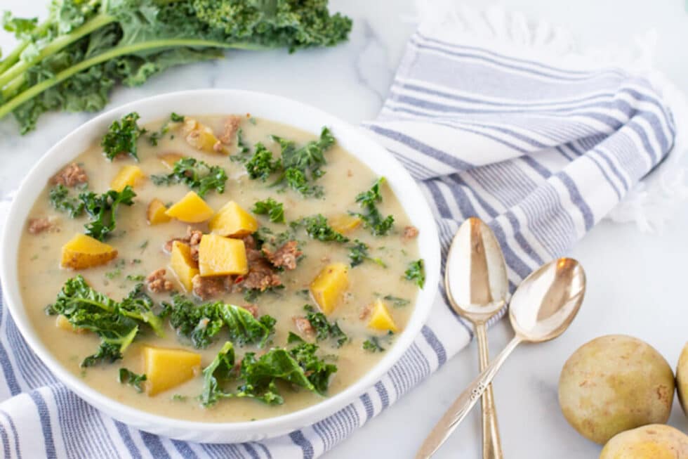 Cozy Crock Pot Zuppa Toscana Recipe (Sausage Potato Kale Soup)