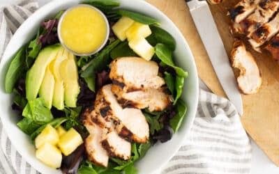 Healthy Teriyaki Chicken Salad with Pineapple Salad Dressing