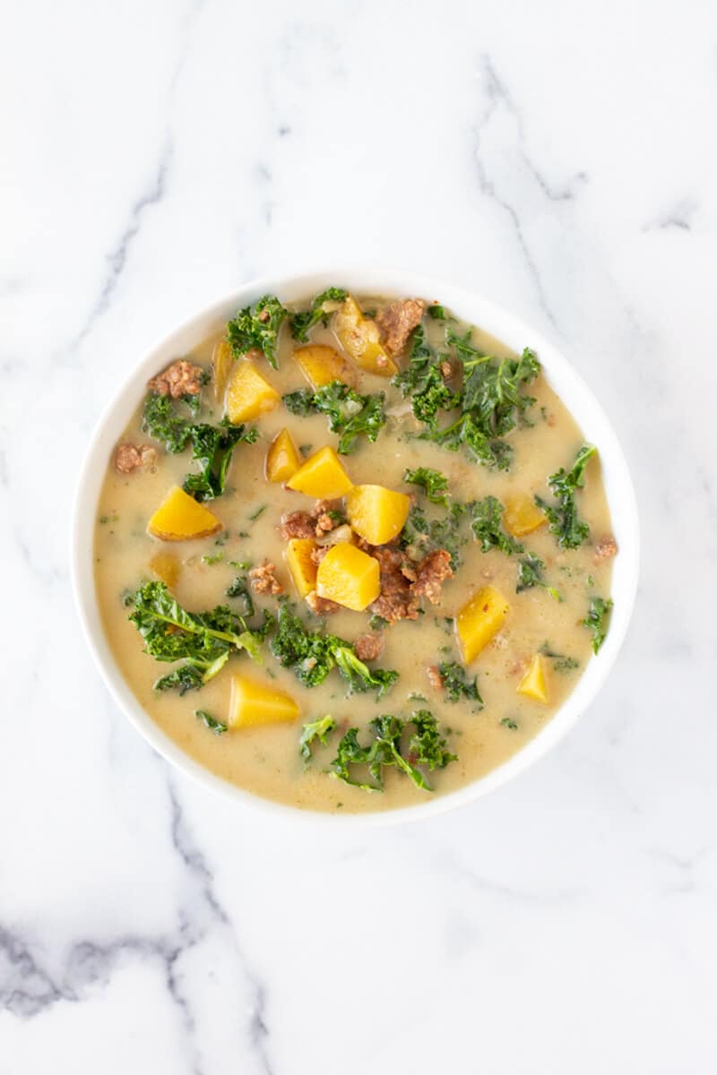 Crock Pot Zuppa Toscana Sausage Potato Soup - Simply Happy Foodie