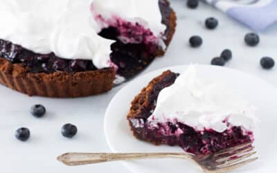 Easy Blueberry Tart Recipe w/ Chocolate Gluten Free Tart Crust