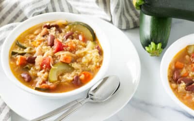 Healthy Vegetable Soup Recipe w/ Quinoa & Beans