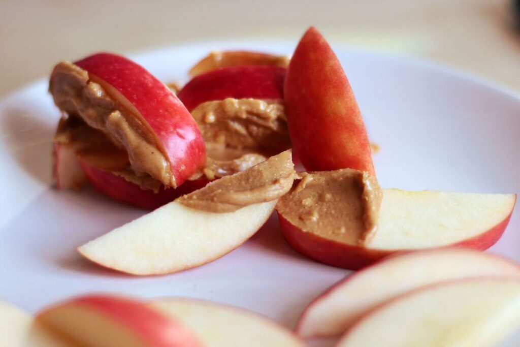 Apple with Almond Butter Healthy Snacks
