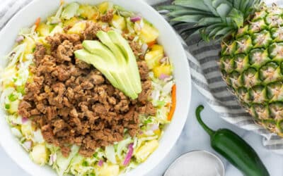 Healthy Pork and Pineapple Taco Bowls