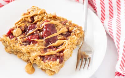 Peanut Butter Baked Oatmeal w/ Jam