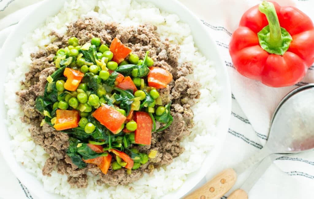 Ground Lamb Curry Bowls