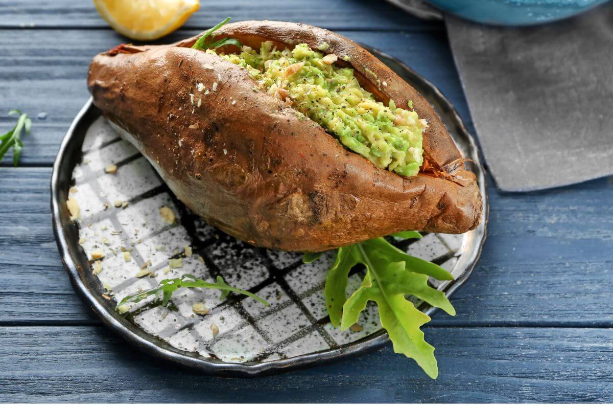 Guacamole & Black Bean Stuffed Sweet Potatoes - PrepDish.com