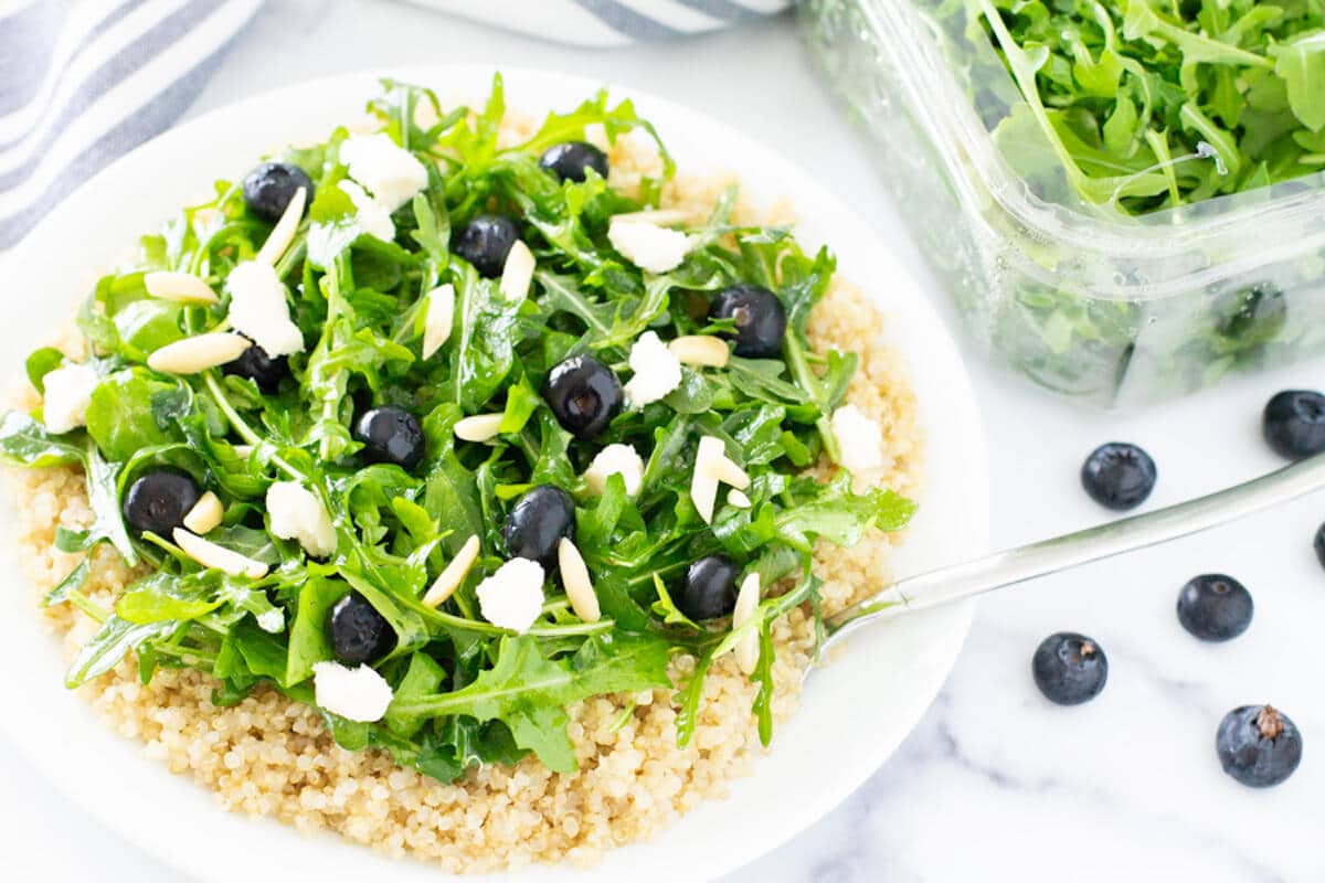 Healthy Quinoa Salad w/ Blueberries & Arugula - PrepDish.com